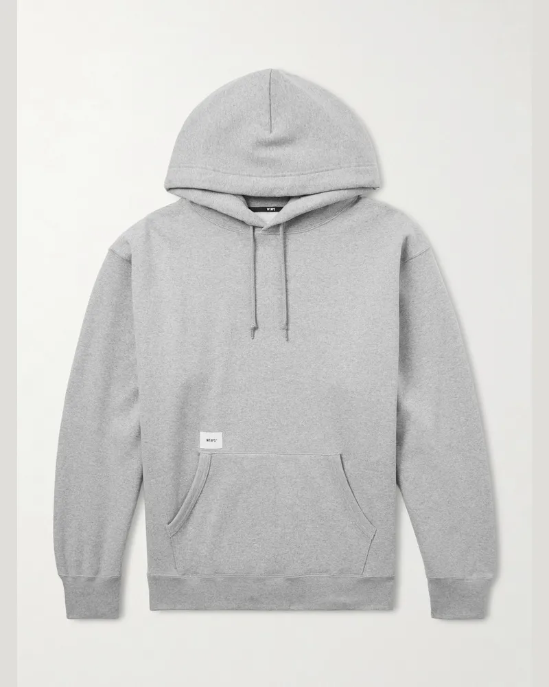WTAPS Aon Hoodie aus Baumwoll-Jersey mit Logoapplikation Grau