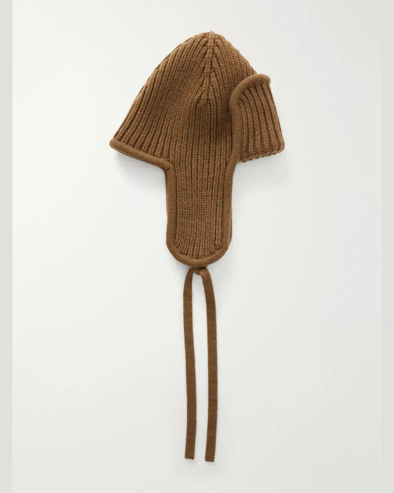Johnstons of Elgin Dewar Cashmere Beanie Brown