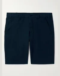 Loro Piana Gerade geschnittene Bermudashorts aus einer Baumwollmischung Blau