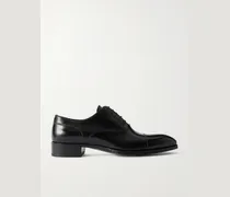 Elkan Burnished-Leather Oxford Shoes