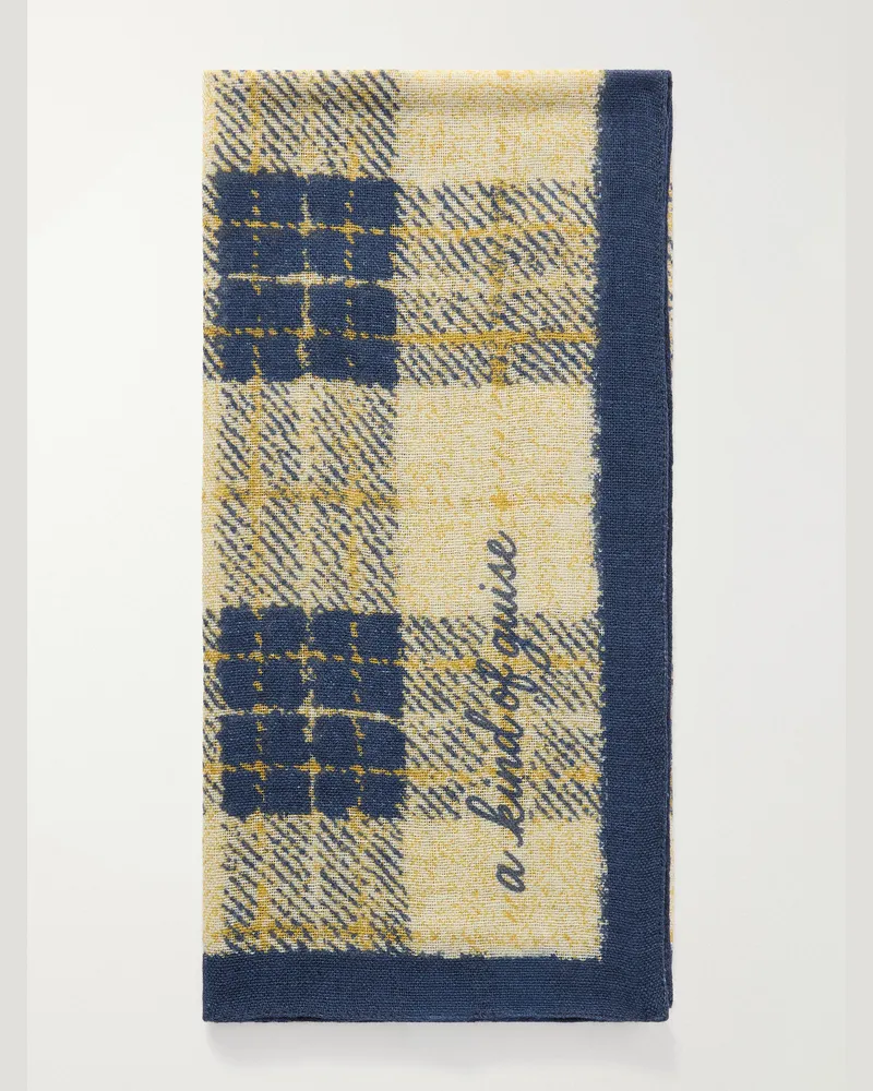 A Kind Of Guise Salazar Checked Wool Scarf Yellow