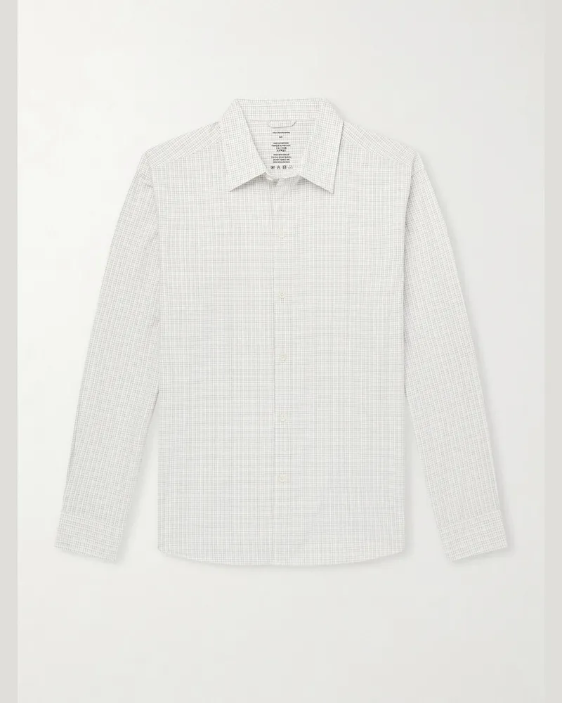 Mfpen Generous Hemd aus Baumwollpopeline mit Karomuster Weiß