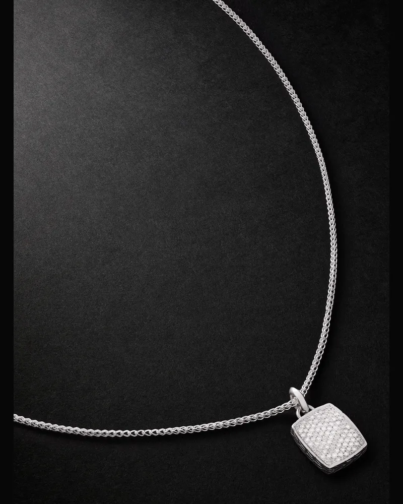 John Hardy Anhängerkette aus Silber mit Diamanten Silber