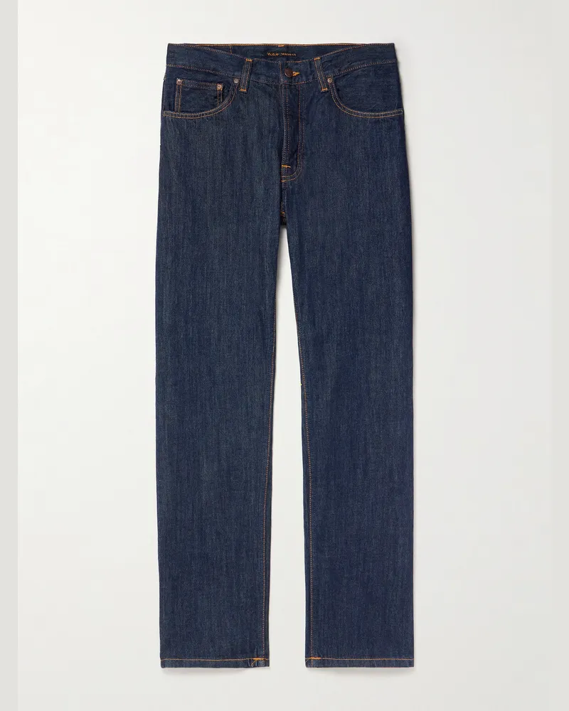 Nudie Jeans Rad Rufus gerade geschnittene Jeans Blau