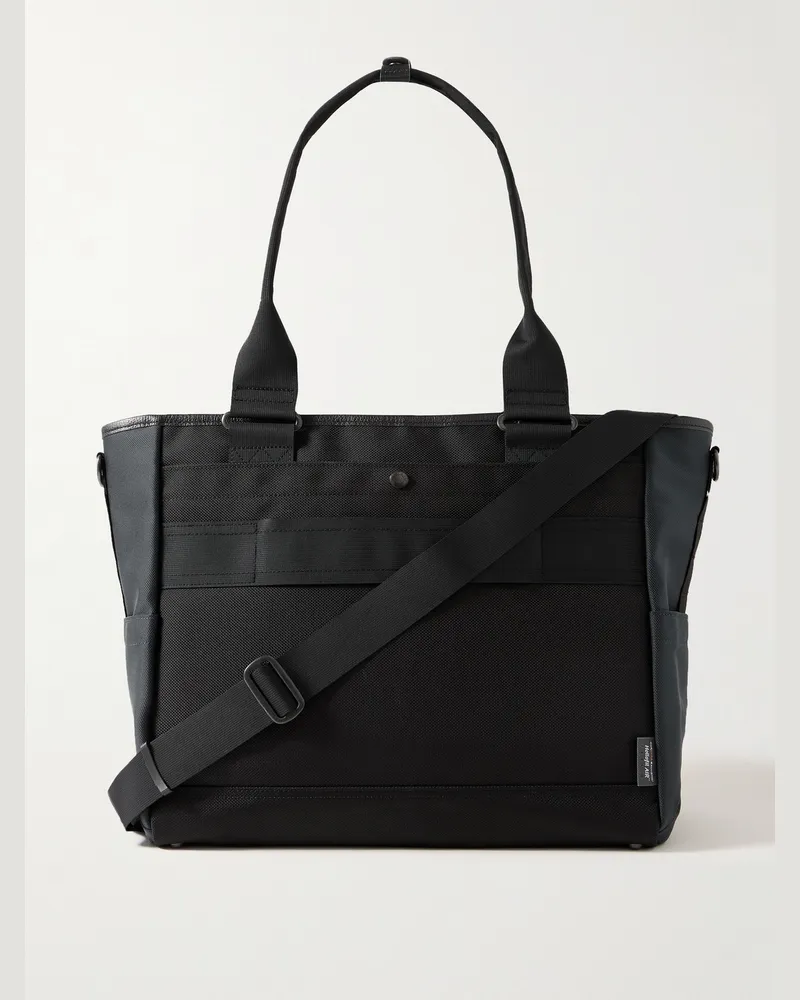 MASTER PIECE Rise Ver.2 3way Tote aus „Mastertex-09™“-Material mit Lederbesatz Blau