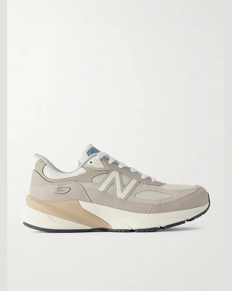 New Balance 990v6 Sneakers aus Mesh mit Lederbesatz Neutral