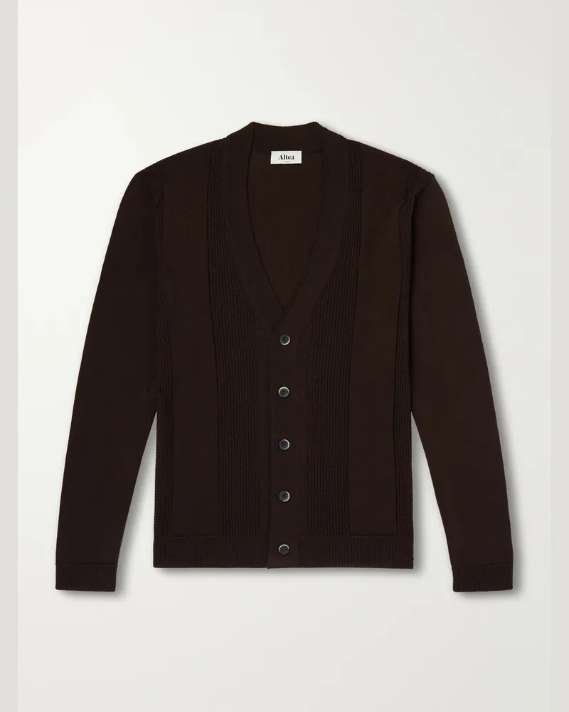 Altea Virgin Wool Cardigan Brown