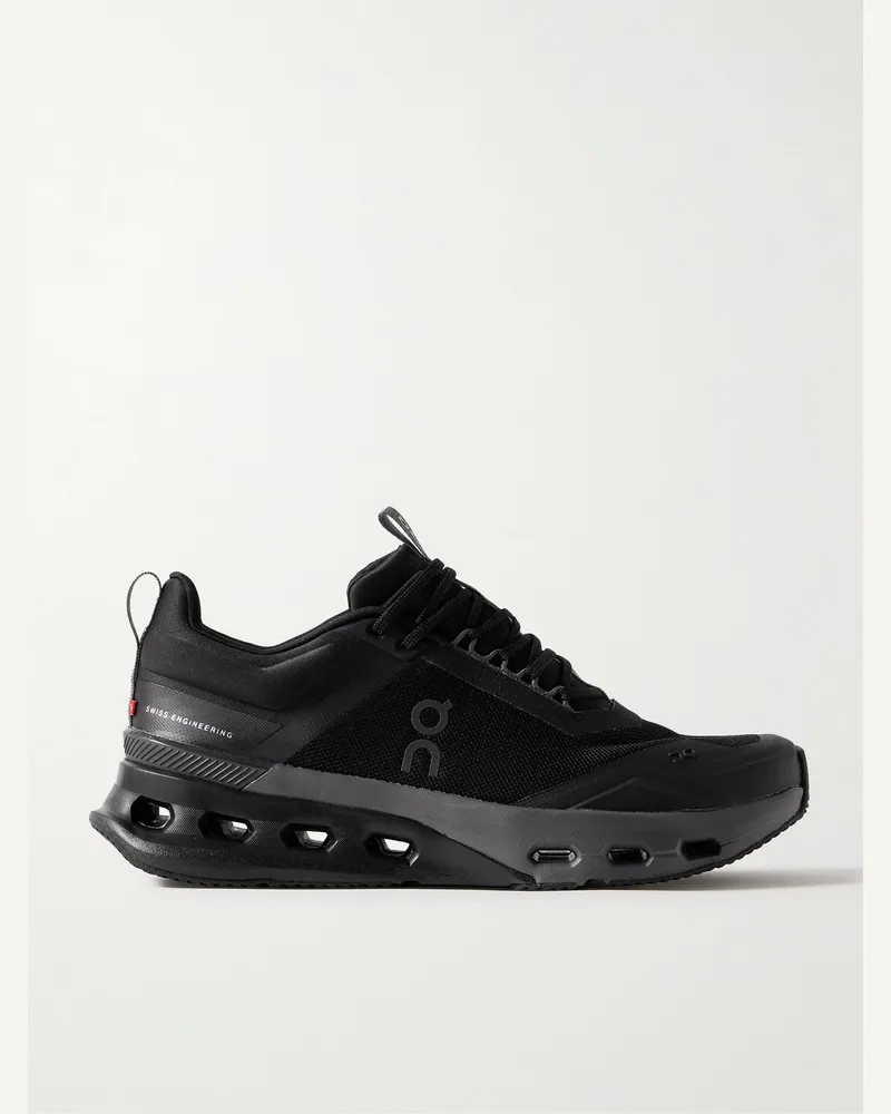 ON Cloudnova X Laufschuhe aus Mesh mit Gummibesatz Schwarz
