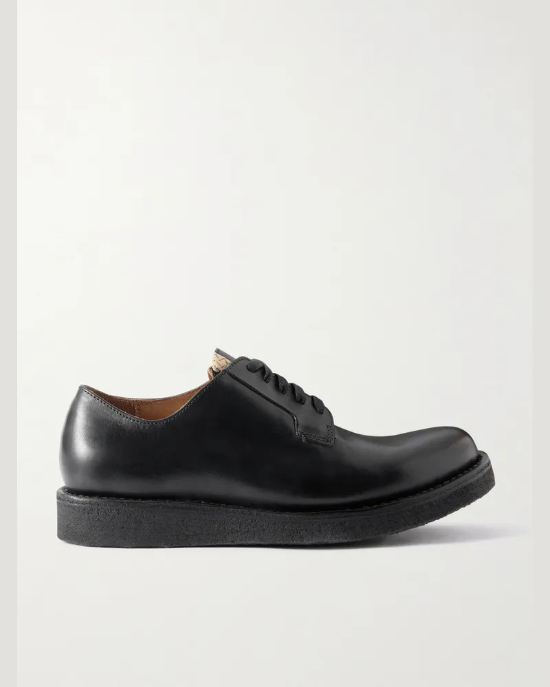 Visvim G.P.O.-Folk Derby-Schuhe aus Leder Schwarz