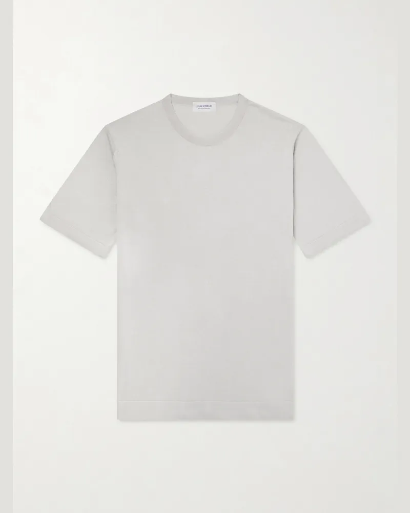 John Smedley Lorca Slim-Fit Sea Island Cotton T-Shirt Gray