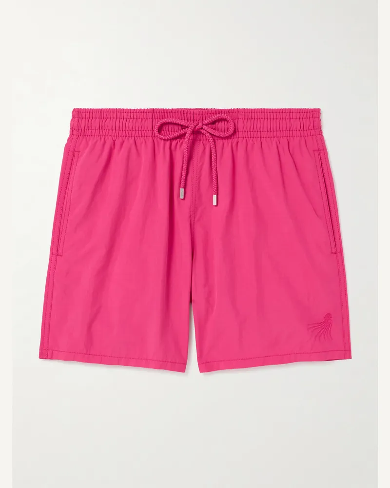 Vilebrequin Moorea gerade geschnittene mittellange Badeshorts aus ECONYL Pink