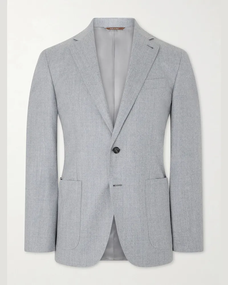 Canali Kei Wool Suit Jacket Gray
