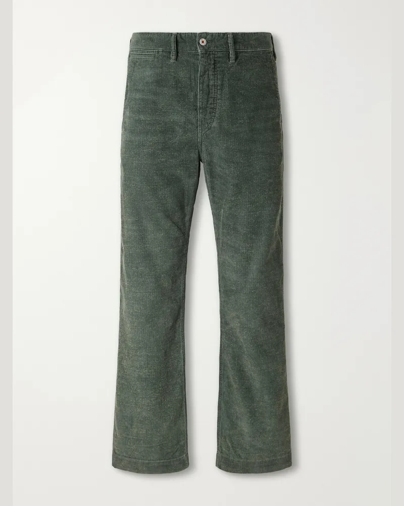RRL Empire Straight-Leg Cotton-Corduroy Trousers Green
