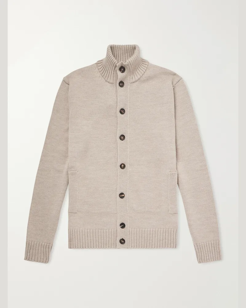 Slowear Wool Cardigan Neutrals