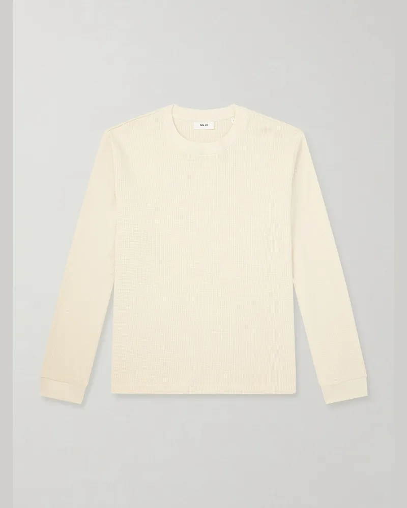 NN 07 Jett 30035 Pullover aus Biobaumwolle in Waffelstrick Neutral
