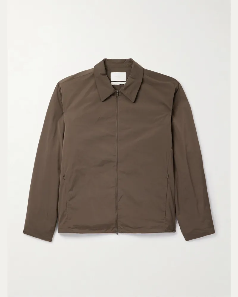 AMOMENTO Wattierte Jacke aus Taft Braun