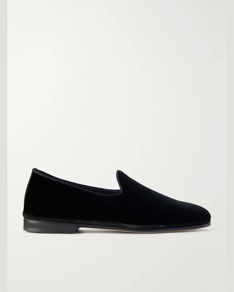 Rubinacci Velvet Loafers Black