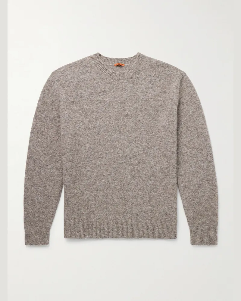 BARENA Pullover aus einer gebürsteten Alpakawollmischung Braun