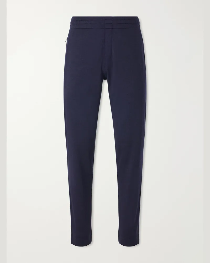 Orlebar Brown Struma Tapered Cotton-Jersey Sweatpants Blue