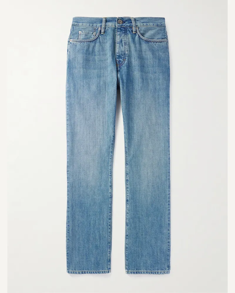 MR P. Gerade geschnittene Jeans aus Selvedge Bio-Denim Blau