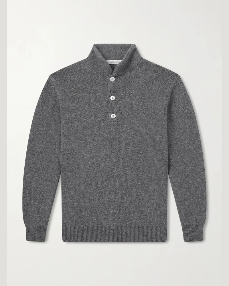 Umit Benan Francis Pullover aus Kaschmir mit Polokragen Grau