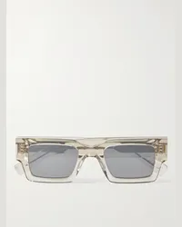 Saint Laurent Sonnenbrille mit rechteckigem Rahmen aus Azetat Neutral