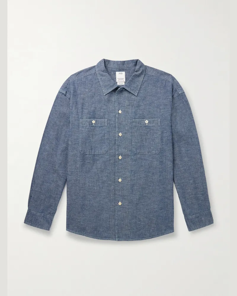 Visvim Lumber Hemd aus Baumwoll-Chambray Blau