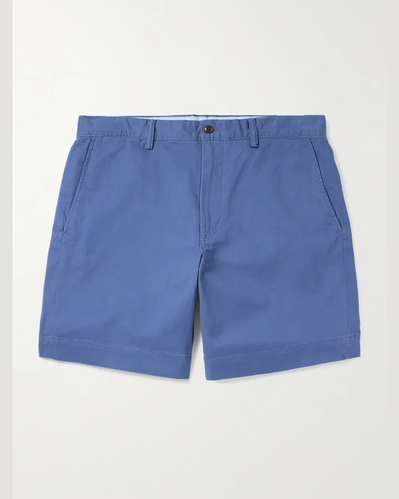 Ralph Lauren Gerade geschnittene Shorts aus Stretch-Baumwoll-Twill Blau