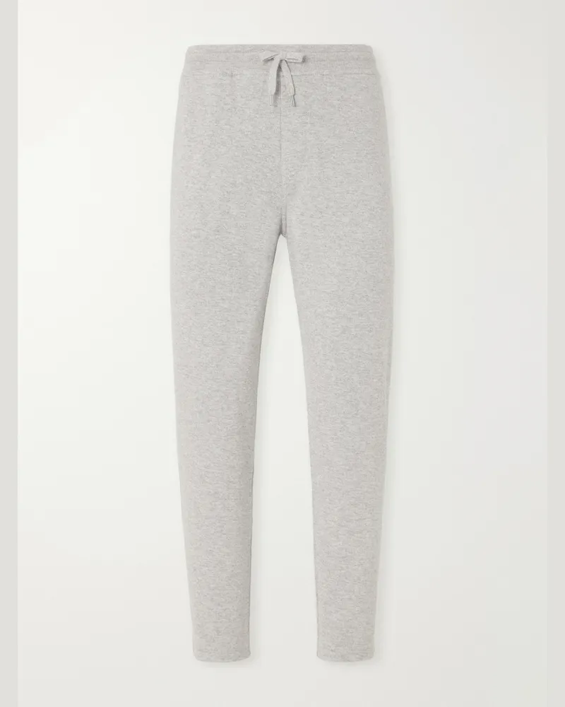 Brunello Cucinelli Tapered Cashmere-Blend Sweatpants Gray