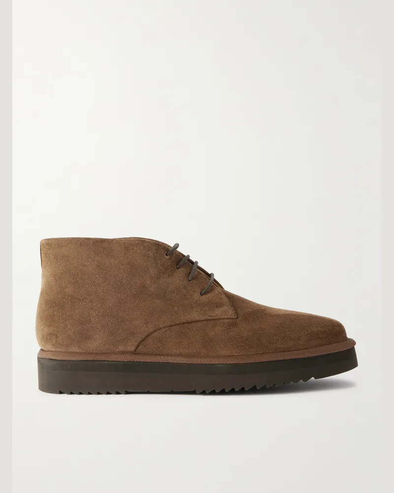 Edward Green Shanklin Chukka-Stiefel aus Veloursleder Braun