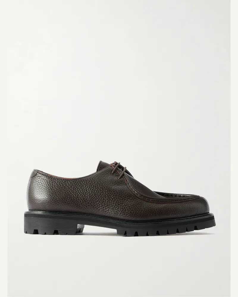 MR P. Jacques Derby-Schuhe aus vollnarbigem Leder Braun