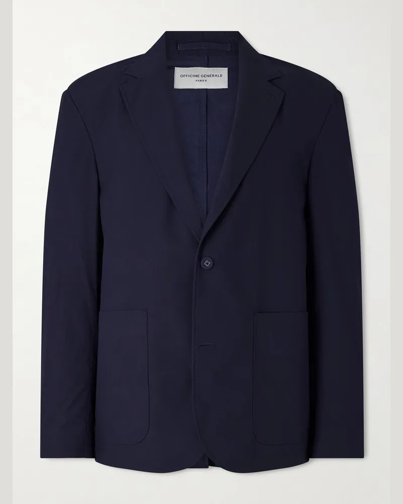 Officine Generale Cyril Sakko aus Biobaumwollpopeline Blau