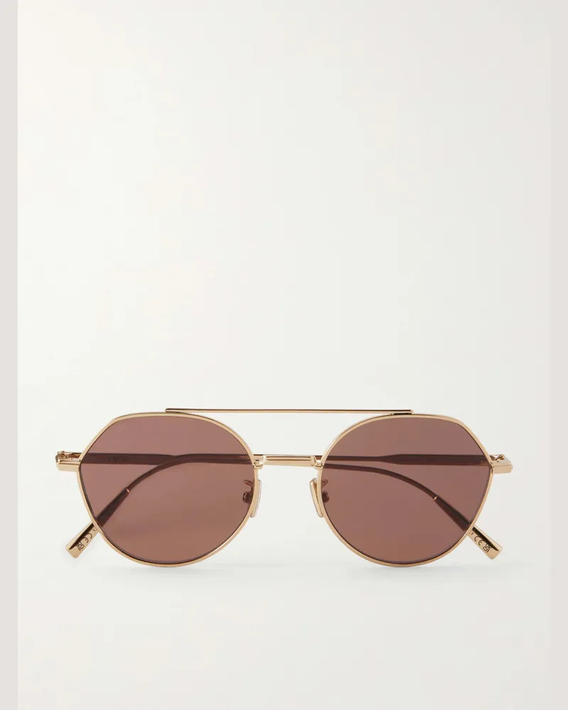 Dior DiorBlackSuit R6U Aviator-Style Gold-Tone Sunglasses Gold