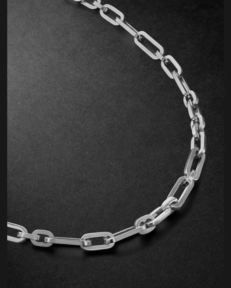 MAOR Trio Link Sterling Silver Necklace Silver