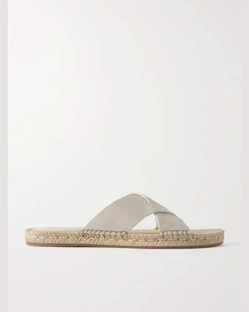 Ermenegildo Zegna Panarea Suede Sandals Neutrals