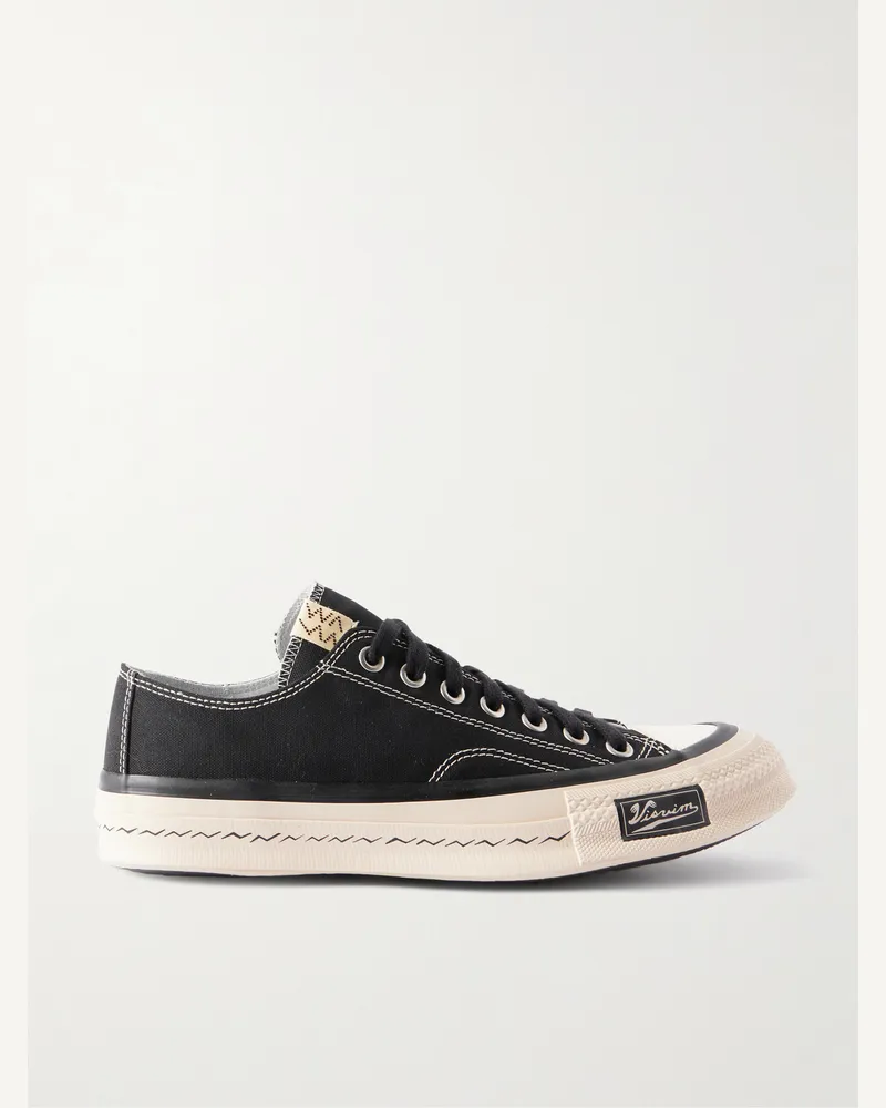 Visvim Skagway Lo Sneakers aus Canvas mit Lederbesatz Schwarz