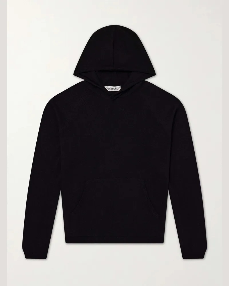 Our Legacy Knitted Silk Hoodie Black