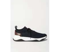 Shadow Sneakers aus Mesh mit Besatz aus Venezia-Leder