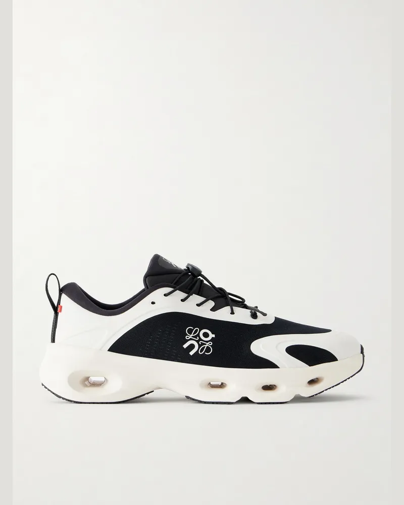 Loewe On Cloudsolo Rubber-Trimmed Mesh Sneakers Black
