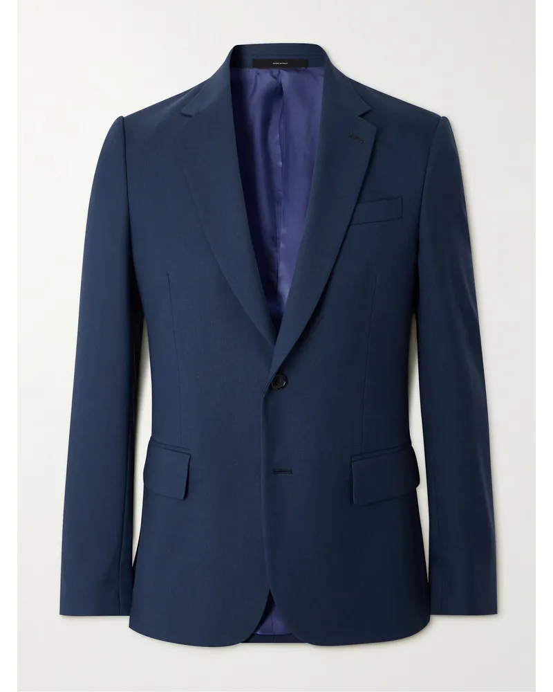 Paul Smith Soho Sakko aus Woll-Twill Blau