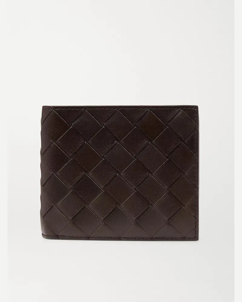 Bottega Veneta Portemonnaie aus Intrecciato-Leder Braun
