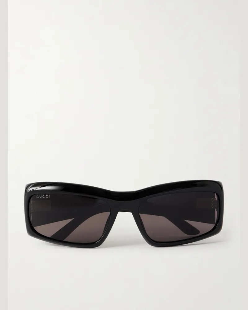 Gucci Square-Frame Recycled-Acetate Sunglasses Black