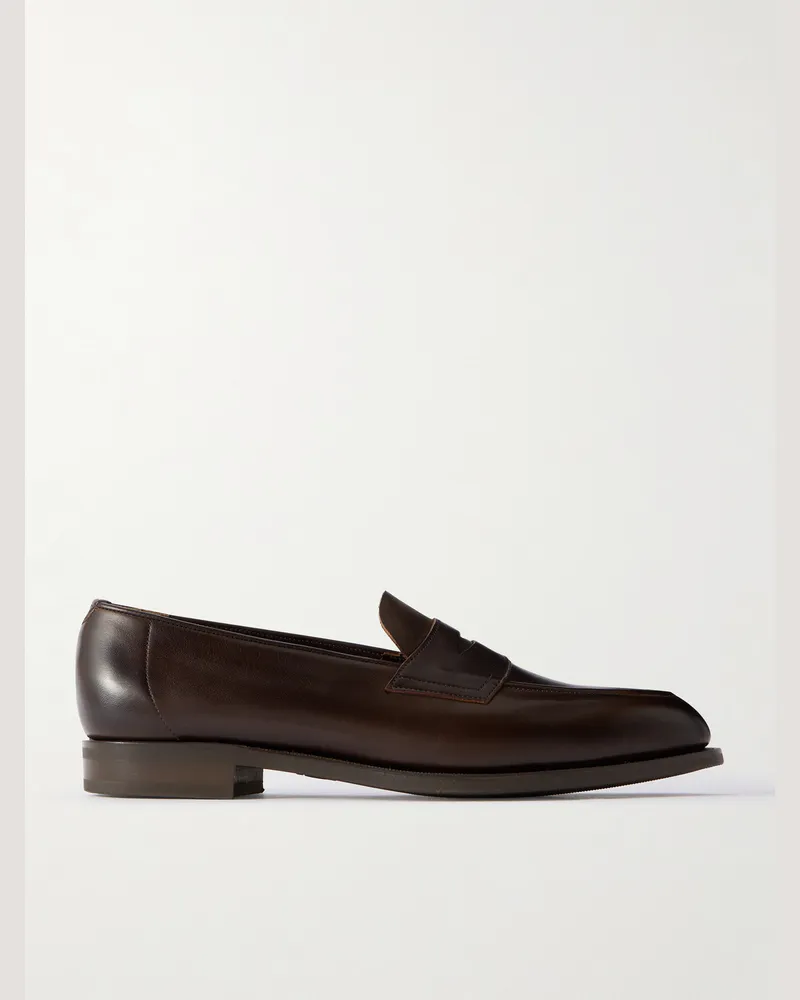 Edward Green Piccadilly Leather Penny Loafers Brown