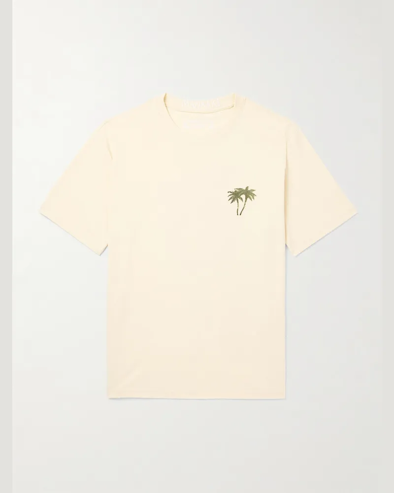 MANAAKI Muriwai T-Shirt aus Baumwoll-Jersey mit Print Neutral