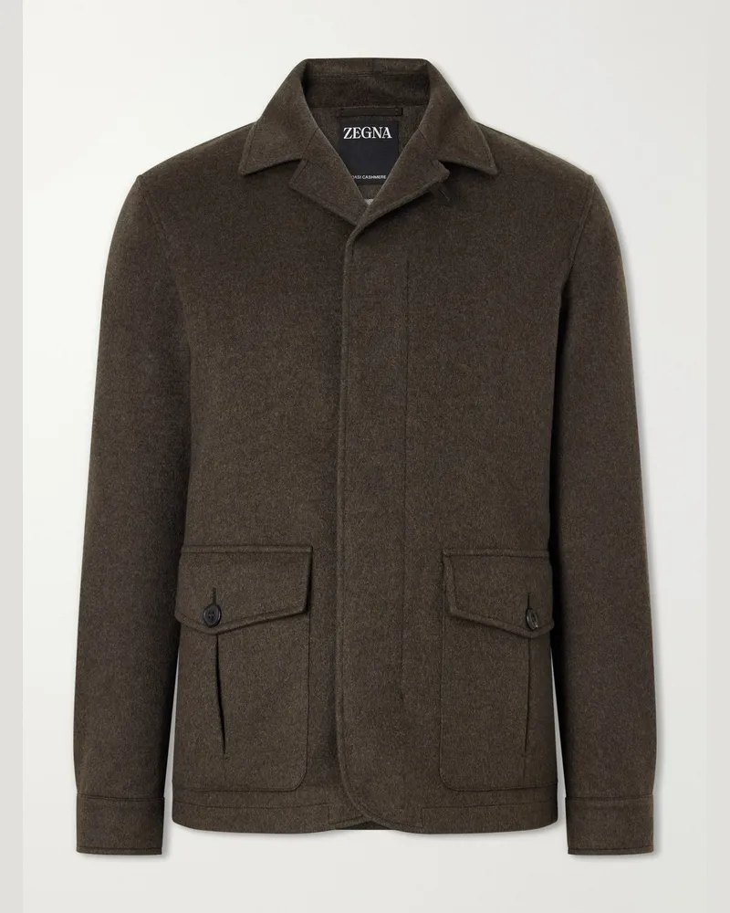 Ermenegildo Zegna Oasi Cashmere Coat Green