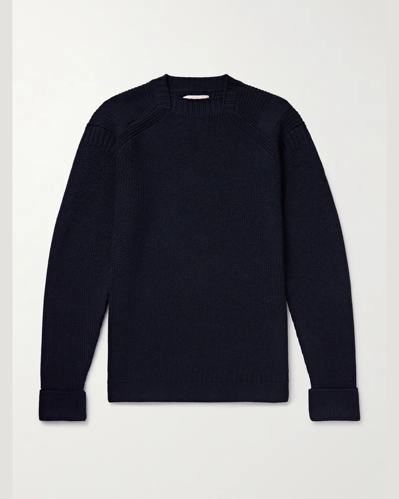 PURDEY Farne Merino Wool Sweater Blue