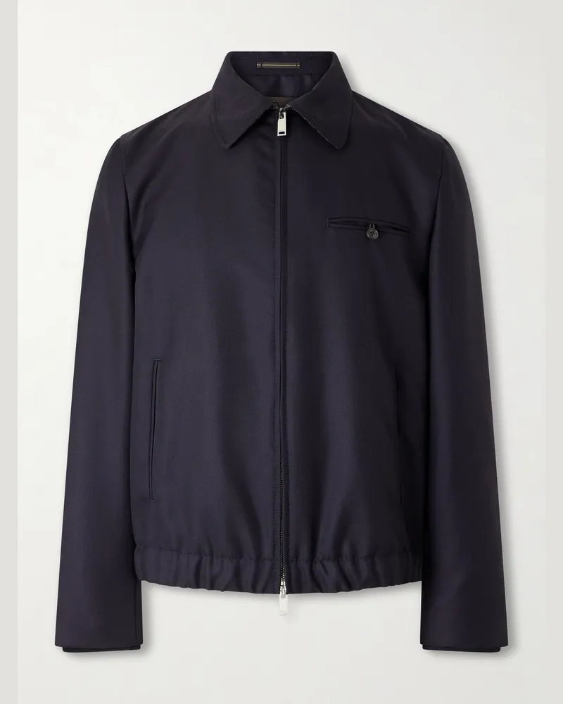 Slowear Il Primo Wool-Canvas Jacket Blue