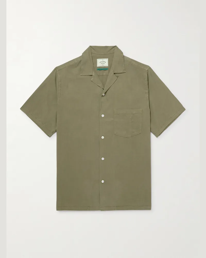 Portuguese Flannel Dogtown Hemd aus Tencel™ Lyocell mit wandelbarem Kragen Grün