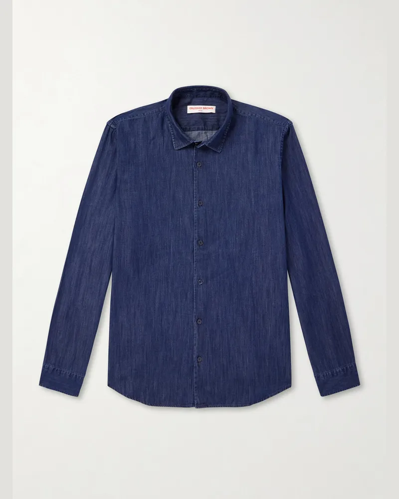 Orlebar Brown Giles Denim Shirt Blue