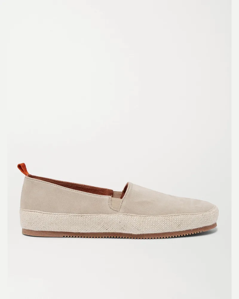 MULO Slip-ons aus Veloursleder im Espadrille-Stil Neutral